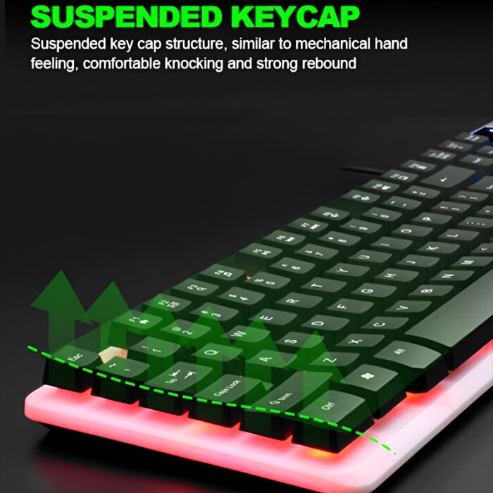 TX35 Limeide RGB Suspension Backlit Lightweight Luminous Wired Gaming Keyboard - Image 4