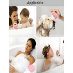 Set of 2 Soft Silicone Massage Bath Brushes with Soap Dispenser and Easy-Clean Design - Image 8