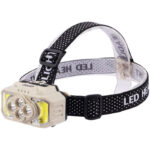USB Rechargeable LED Miner's Headband Flashlight Lighted with Sensor Camping Work Light HX-815S / G75-040B5 - Image 13