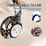 AKZ-36 Creative Graffiti Wireless Bluetooth 5.3 Headphones – Foldable Headset with Hi-Fi Sound, FM Radio, Microphone, and TF Card Support - Image 7