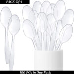 4 Packs Of 100PCS Transparent Plastic Spoons For Desserts And Appetizers - Image 9