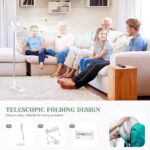Long Stand Rechargeable Portable Folding Fan | Extendable Floor & Desktop Fan: Silent, Powerful, Portable (Random color) - Image 15