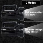 Rechargeable Bright LED Flashlight Torch 75W High Powered Searchlight Built-In Battery - Image 3