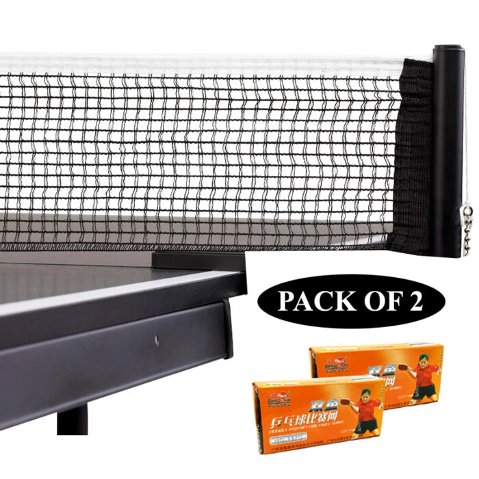 Pack of 2 Adjustable Easy Set-Up Table Tennis Ping-Pong Net Set - Image 1