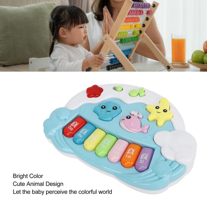 Multifunctional Symphony 12-Key Electronic Musical Sea Animal Keyboard Piano With Light And Music - Image 4