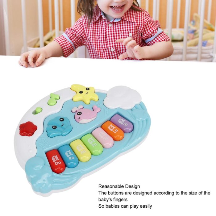 Multifunctional Symphony 12-Key Electronic Musical Sea Animal Keyboard Piano With Light And Music - Image 5