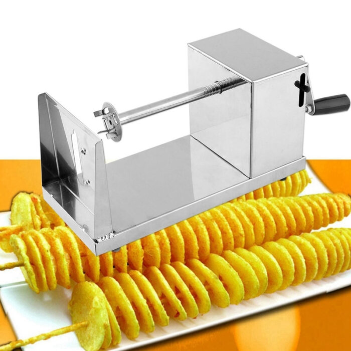 High-Quality Stainless Steel Manual Operation Potato Spiral Cutter Machine - Image 3
