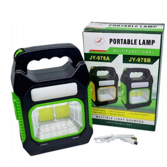 JY-978A Solar portable lamp multi functional for outdoor Hiking long Range light(random color) - Image 1