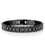 Durable Elegant Geometric Stainless Steel Bracelet with Zircon Accent - Image 7