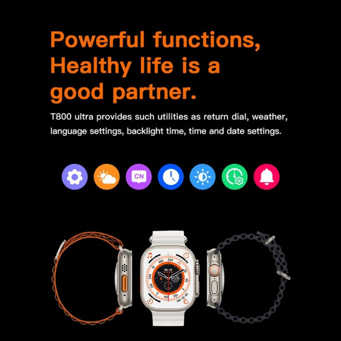 T800 Series 8 Ultra Smart Watch With 1.99 Inches Big Display - Image 8