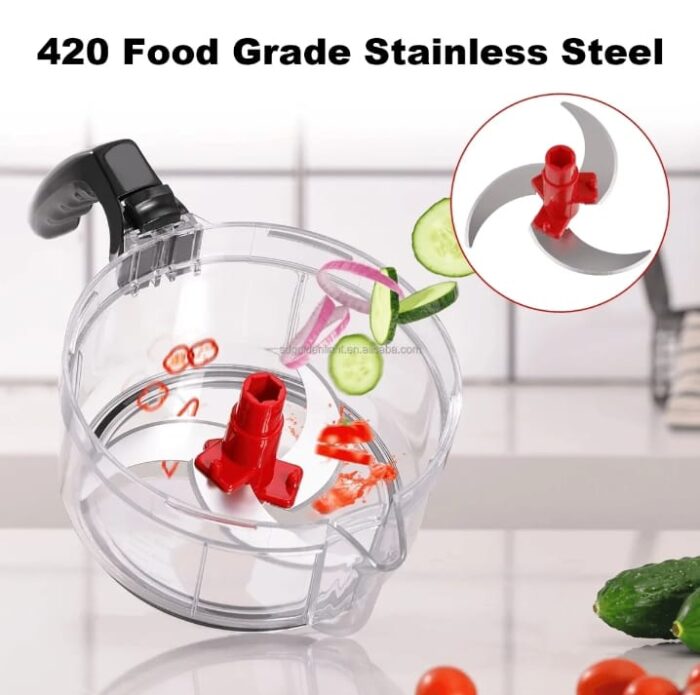 Manual Hand Multifunction Speedy Vegetable Quick chopper | Quick Chopper Vegetable - Onion Chopper | Kachomer Salad Machine ( random color ) - Image 10