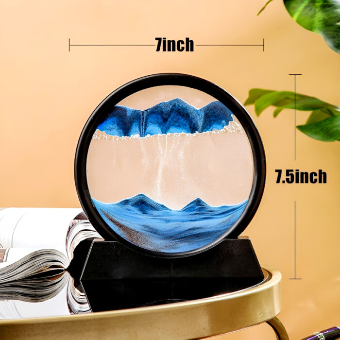 Dynamic 3D Sandscape Glass Art Fascinating Flowing Sand Frame for Elegant Home Decor - Image 13