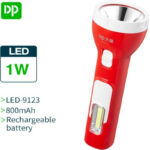 DP 9123 800mAh Rechargeable LED Torch With Built-In Emergency Light - Image 4