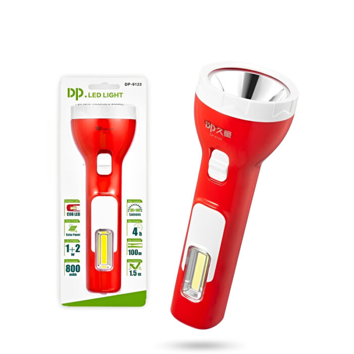 DP 9123 800mAh Rechargeable LED Torch With Built-In Emergency Light - Image 1