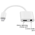 Apple iPhone Connector Lightning to 3.5mm Earphone Jack & Mobile Charging Jack - Image 3