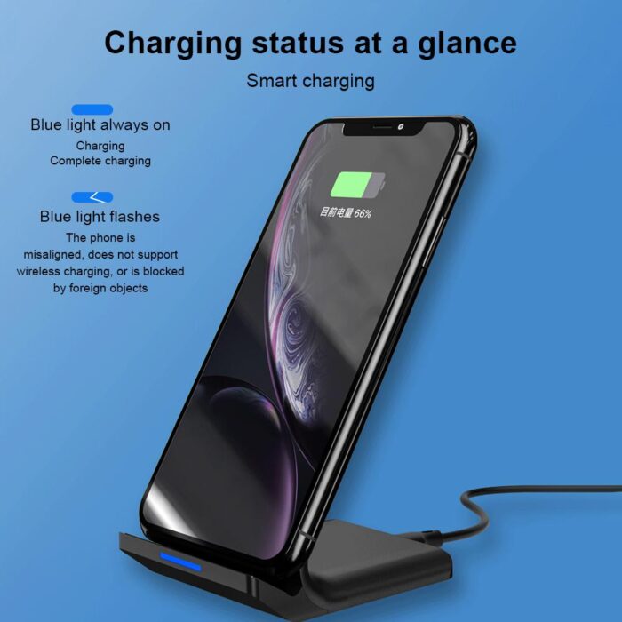 WK WP-U84 10W Mobile Phone Vertical Wireless Fast Charger Desktop Holder Wireless - Image 1
