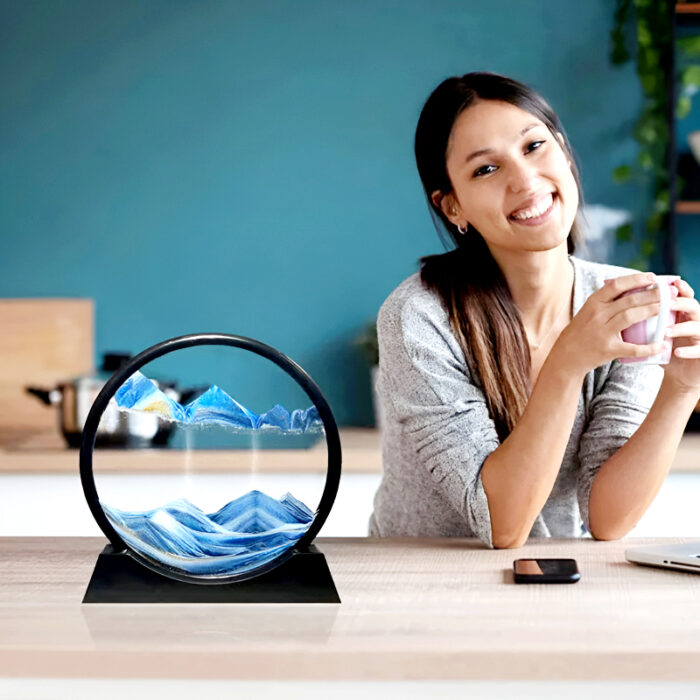 Dynamic 3D Sandscape Glass Art Fascinating Flowing Sand Frame for Elegant Home Decor - Image 14