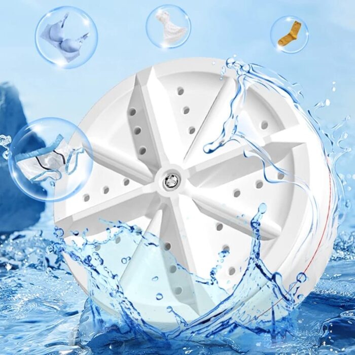 USB Travel Washer Washing Air Bubble Machine Ultrasonic Rotating Turbine Washing  Machine for Socks Underwear Wash Dishes - Image 1