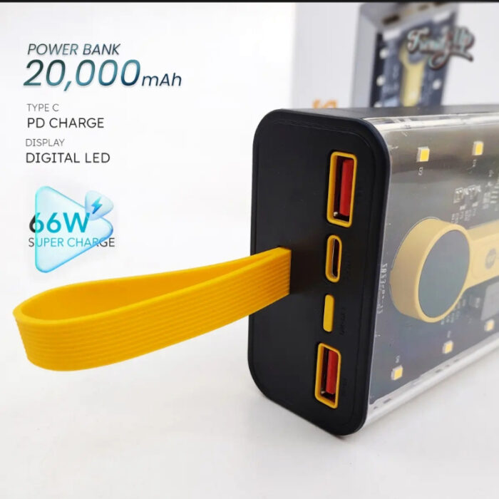 Maphie 20000mAh Portable PD66W Transparent Two Way Fast Charging Power Bank With Multiple Protection Features - Image 2