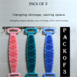 Pack Of 3 Silicone Back Scrubber Soft Loofah Bath Towel And Massage Belt - Image 2