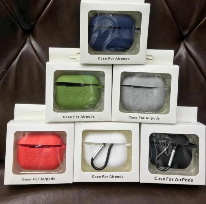 High Quality Soft Silicone Airpod Pro Case With Lock Rid (Random Color) - Image 1