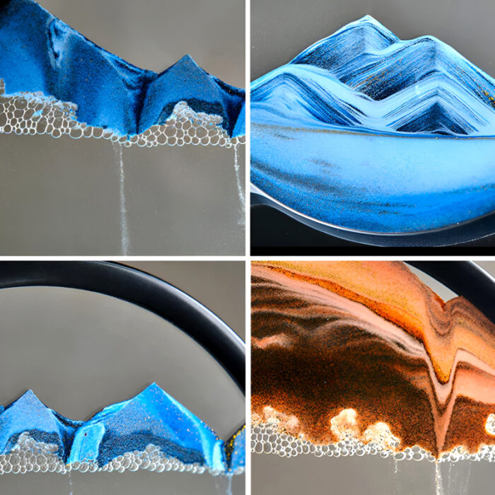 Dynamic 3D Sandscape Glass Art Fascinating Flowing Sand Frame for Elegant Home Decor - Image 9
