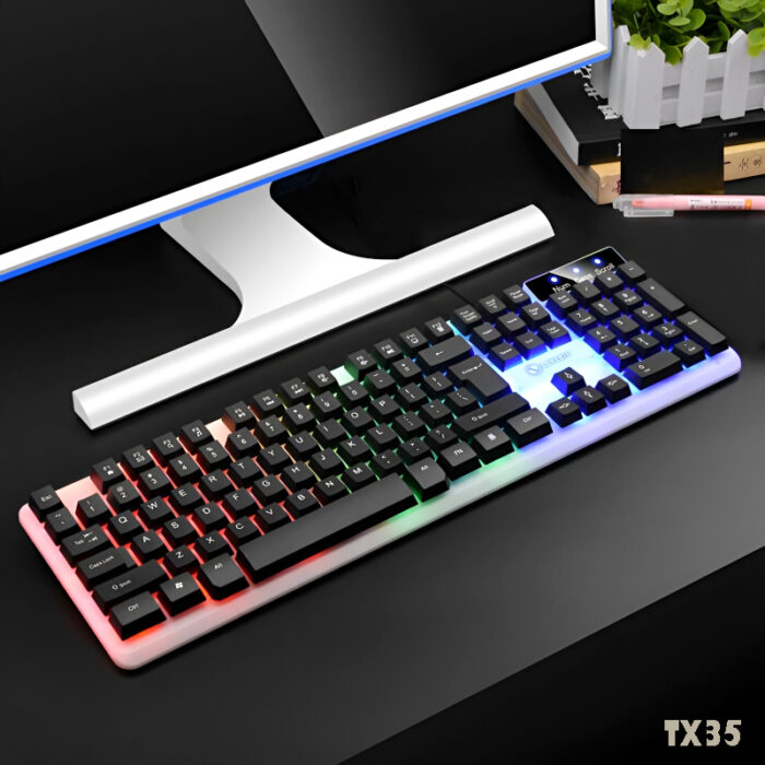 TX35 Limeide RGB Suspension Backlit Lightweight Luminous Wired Gaming Keyboard - Image 1