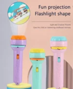 Slide Projector Torch Projection Light,Children's Flashlight Toy Projection Flashlight Early Education Picture Dinosaur Animal Pattern,Bedtime Night Light,