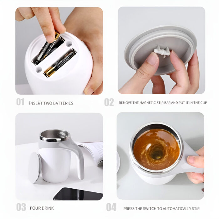 DTM-630 Smart 380ml Portable Automatic Magnetic Self-Stirring Cup - Image 5