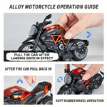 1:12 Alloy Series Classic Racing Pull Back Sports Bike With Flashing Lights And Sounds - Image 10