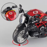 1:12 Alloy Series Classic Racing Pull Back Sports Bike With Flashing Lights And Sounds - Image 3