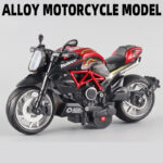 1:12 Alloy Series Classic Racing Pull Back Sports Bike With Flashing Lights And Sounds - Image 5