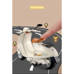 1/10 Alloy Mini Retro Diecast Model Classic Street Motorcycle Toy With Sound And Lights - Image 3