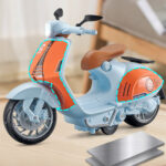 1/10 Alloy Mini Retro Diecast Model Classic Street Motorcycle Toy With Sound And Lights - Image 6