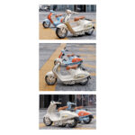 1/10 Alloy Mini Retro Diecast Model Classic Street Motorcycle Toy With Sound And Lights - Image 8
