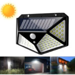 100 LEDs Rechargeable Motion Sensor Solar Interaction Waterproof Wall Lamp - Image 9