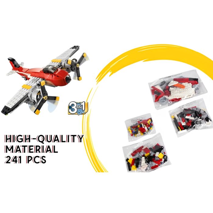 241PCs Creative Architect Propeller Adventures 3 In 1 Bulidng Blocks Set For Kids - Image 5