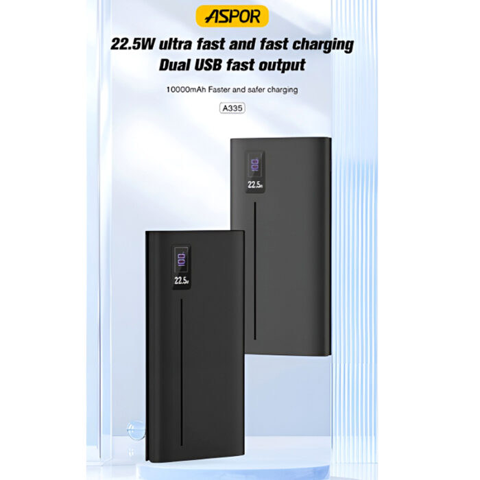 ASPOR A335 10000mAh with 22.5W PD, Super Fast Charging, LED Display Power Bank - Image 6