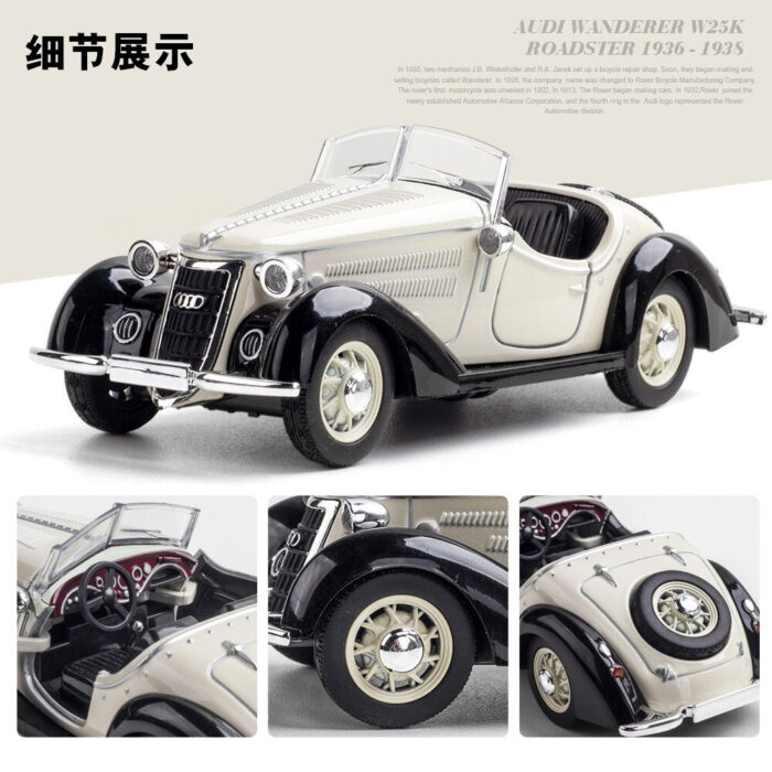 1:36 Interactive Design Audi Wanderer W25k Die-Cast Model Alloy Car With Light - Image 13