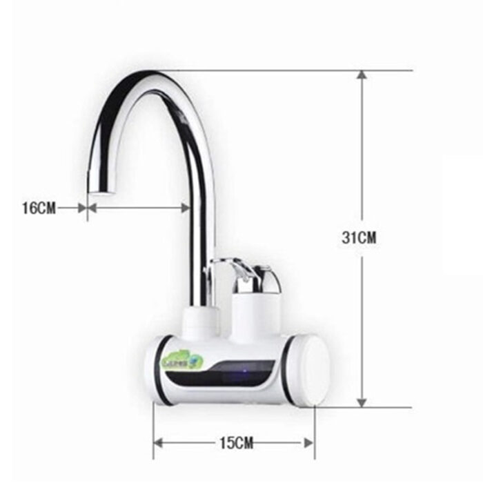 Tankless Electric Hot Water Heater Faucet Kitchen Instant Heating Tap Water With LED - Image 8