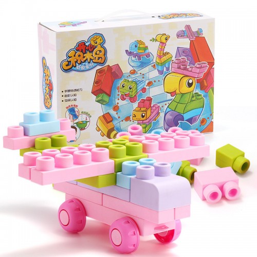 Baby Soft Plastic Large Size Particle Bricks Compatible Touch Hand Teethers Blocks DIY Rubber Building Block Education Toy - Image 1