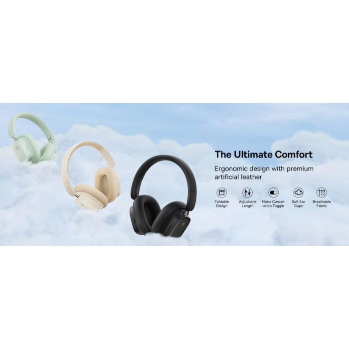 Baseus Bowie H1i Noise-Cancellation Wireless Headphones With ANC, 100 hours battery life And Premium Sound Quality - Image 6