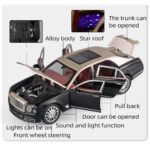 1:24 Bentley Mulsanne Alloy Die-Cast Model Car With Sound & Light - Image 2