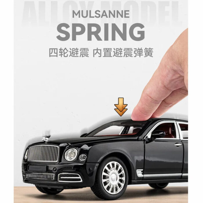 1:24 Bentley Mulsanne Alloy Die-Cast Model Car With Sound & Light - Image 6