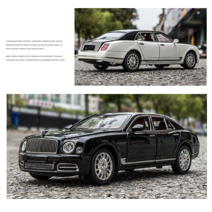 1:24 Bentley Mulsanne Alloy Die-Cast Model Car With Sound & Light - Image 7