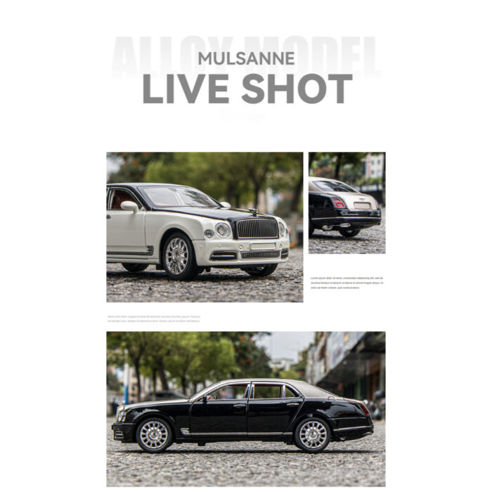 1:24 Bentley Mulsanne Alloy Die-Cast Model Car With Sound & Light - Image 8