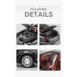 1:24 Bentley Mulsanne Alloy Die-Cast Model Car With Sound & Light - Image 9