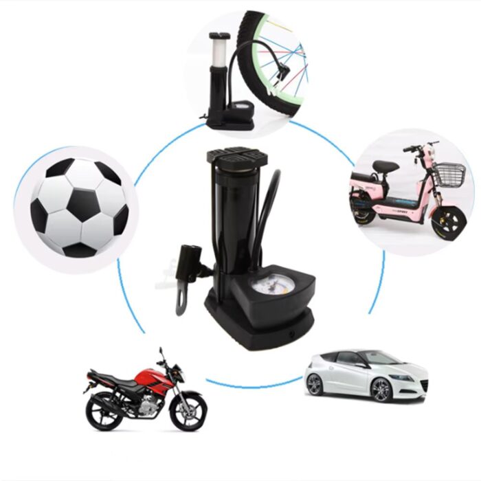 High Pressure Foot Air Pump Heavy Duty Foot Pump for Bike, Ball, Scooter, Car, Inflatable Toys, Mini Pump - Random Color - Image 18