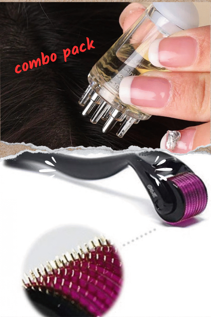 Comb pack Scalp Root Hair Oil Applicator |  Derma Roller - Image 2