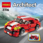 374Pcs Architect Bricks 3 In 1 Dinosaur Car Airplane Building Blocks Set - Image 6